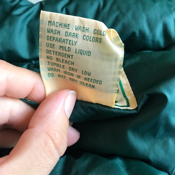Vintage LL Bean green down puffer vest EUC - Picture 6 of 8